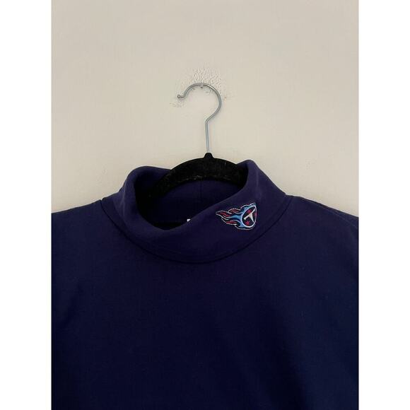 Vintage Titans Football Thin Navy Blue Turtleneck Size 2X - Picture 5 of 5